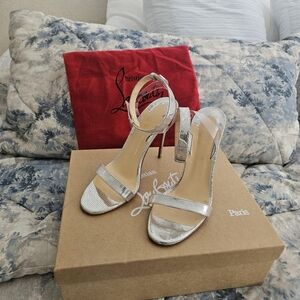 Christian Louboutin Silver Sandals